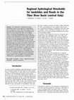 Research paper thumbnail of Regional hydrological thresholds for landslides and floods in the Tiber River Basin (central Italy)