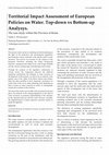 Research paper thumbnail of Territorial Impact Assessment of European Policies on Water. Top-down vs Bottom-up Analysys