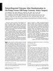 Research paper thumbnail of Patient-Reported Outcome After Randomization to On-Pump Versus Off-Pump Coronary Artery Surgery