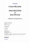 Research paper thumbnail of Cesare Beccaria DOS DELITOS E DAS PENAS —Ridendo Castigat Mores