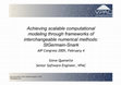 Research paper thumbnail of Achieving scalable computational modelling through frameworks of interchangeable numerical methods: StGermain-Snark