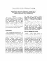 Research paper thumbnail of Mobile web services for collaborative learning