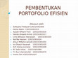 Research paper thumbnail of PEMBENTUKAN PORTOFOLIO EFISIEN