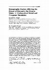 Research paper thumbnail of Demographic factor affecting the fitness of polyandry for human males: A mathematical model and computer simulation