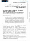 Research paper thumbnail of Increased plasma concentrations of anterior gradient 2 protein are positively associated with ovarian cancer