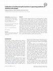 Research paper thumbnail of Cultivation of methanotrophic bacteria in opposing gradients of methane and oxygen