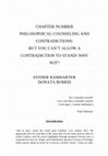 Research paper thumbnail of "But you can’t allow a contradiction to stand! Why not?" - Philosophical Counseling and Contradictions (co-author: Esther Ramharter)