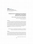 Research paper thumbnail of Propuesta de la coordinación de las prácticas profesionales como alianza educación-sector productivo