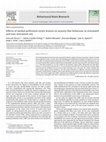 Research paper thumbnail of Effects of medial prefrontal cortex lesions on anxiety-like behaviour in restrained and non-restrained rats