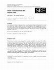 Research paper thumbnail of Static virtualization of C source code