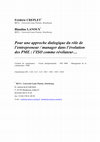 Research paper thumbnail of Pour une approche dialogique du rôle de l’entrepreneur / manager dans l’évolution des PME : l’ISO comme révélateur