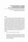 Research paper thumbnail of Le Travail des Émotions en Thérapie Comportementale et Cognitive Vers une Psychothérapie Expérientielle