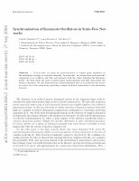 Research paper thumbnail of Synchronization of Kuramoto oscillators in scale-free networks