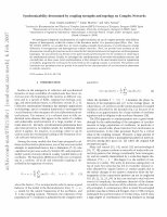 Research paper thumbnail of Synchronizability determined by coupling strengths and topology on complex networks