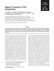 Research paper thumbnail of Magnetic Properties of ZnO Nanoparticles