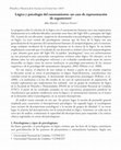 Research paper thumbnail of Lógica y psicología del razonamiento: un caso de representación de argumentos