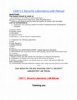 Research paper thumbnail of CS6711 Security Laboratory LAB Manual