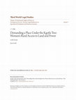 Research paper thumbnail of Demanding a Place Under the Kgotla Tree: Women's Rural Access to Land and Power