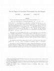 Research paper thumbnail of On the Degree of Univariate Polynomials Over the Integers