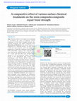 Research paper thumbnail of A comparative effect of various surface chemical treatments on the resin composite-composite repair bond strength