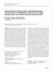 Research paper thumbnail of Spatio-temporal variation in physicochemical properties of coastal waters off Kalpakkam, southeast coast of India, during summer, pre-monsoon and post-monsoon period