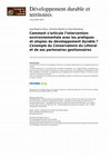 Research paper thumbnail of Comment s’articule l’intervention environnementale avec les pratiques et utopies du développement durable ? L’exemple du Conservatoire du Littoral et de ses partenaires gestionnaires