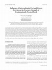 Research paper thumbnail of Influence of intraradicular post and crown ferrule on the fracture strength of endodontically treated teeth