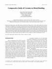 Research paper thumbnail of Comparative study of ceramic-to-metal bonding