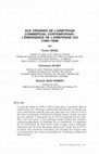 Research paper thumbnail of Aux origines de l'arbitrage commercial contemporain: l'émergence de l'arbitrage CCI (1920-1958)