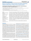 Research paper thumbnail of Neural correlates of body and face perception following bilateral destruction of the primary visual cortices