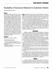 Research paper thumbnail of Readability of Educational Materials for Endodontic Patients