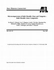 Research paper thumbnail of Microcompression of Bulk Metallic Glass and Tungsten - Bulk Metallic Glass Composites