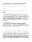 Research paper thumbnail of 'Terra deserta': Population, politics, and the [de]colonization of Dacia, World Archaeology [thematic issue: population & demography] 1998.