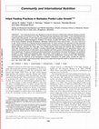 Research paper thumbnail of Infant Feeding Practices in Barbados Predict Later Growth