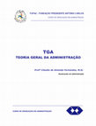 Research paper thumbnail of FUPAC -FUNDAÇÃO PRESIDENTE ANTÔNIO CARLOS TGA TEORIA GERAL DA ADMINISTRAÇÃO