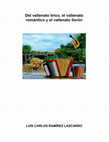 Research paper thumbnail of Del vallenato lírico, el vallenato romántico y el vallenato llorón