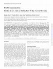 Research paper thumbnail of Brief Communication Decline in sex ratio at birth after 10-day war in Slovenia