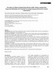 Research paper thumbnail of Prevalence of Minor β-thalassemia Based on RBC Indices among Final Suspected Individuals in Premarital Screening Program Referred to Genetic Laboratories