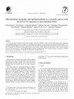 Research paper thumbnail of Mitochondrial myopathy and ophthalmoplegia in a sporadic patient with the 5698G→A mitochondrial DNA mutation