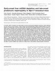 Research paper thumbnail of Early-onset liver mtDNA depletion and late-onset proteinuric nephropathy in Mpv17 knockout mice