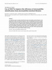 Research paper thumbnail of Use of SSCP to improve the efficiency of microsatellite identification from microsatellite-enriched libraries