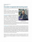 Research paper thumbnail of Innovation recognised with teaching award