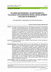 Research paper thumbnail of EU-wide networking: an instrumental valuable for European rural development policies in Romania