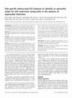 Research paper thumbnail of Site-specific twelve-lead ECG features to identify an epicardial origin for left ventricular tachycardia in the absence of myocardial infarction