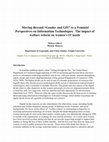 Research paper thumbnail of Moving Beyond "Gender and GIS" to a Feminist Perspectives on Information Technologies: The impact of welfare reform on women's IT needs