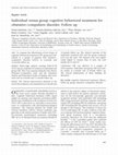 Research paper thumbnail of Individual versus group cognitive behavioral treatment for obsessive-compulsive disorder: Follow up