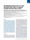 Research paper thumbnail of Nef-Mediated Suppression of T Cell Activation Was Lost in a Lentiviral Lineage that Gave Rise to HIV1