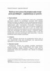 Research paper thumbnail of Ruch na rzecz prawa do przepisywania recept przez psychologów - argumentacja za i przeciw [Prescriptive authority for psychologists movement– for and against]