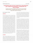 Research paper thumbnail of Diagnosing Public Sector Corruption & Implementing Anti Corruption Programs: A Framework for Practitioners