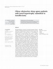 Research paper thumbnail of Obese obstructive sleep apnea patients with tonsil hypertrophy submitted to tonsillectomy